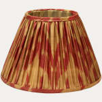 Stunning Red and Gold Ikat Silk Cotton Ikat Empire Lampshade