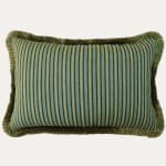 Namay Samay X Decors Barbares Bashir Green Cushion with Brush Fringe