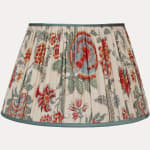 Charles Burger Percale Persan Handsewn Lampshade with Contrast Silk Trim