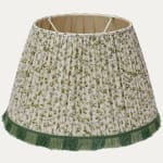 Claremont Ada Clover Handsewn Gathered Lampshade with Fringe Trim