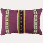 Madeleine Castaing Rayure Broderie Aubergine Decorative Cushion