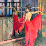 Geoffreys Humphries Silvia in Red Gown
