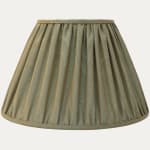 Claremont Gros de Tours Moire Khaki Silk Handsewn Lampshade
