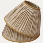 James Hare Connaught Silk Pumice Gathered Empire Shade Picot Gold Braid