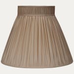 Taupe Faille Lugano Silk Collar Top Lampshade