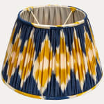 Stunning Ikat Blue & Yellow Lampshade