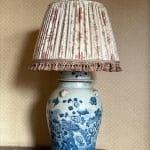 Namay Samay Suri Peach Handsewn Lampshade with Walnut Tassel Trim
