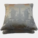Schumacher Chinoiserie Royale Platinum Decorative Cushion