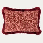 Jane Shelton Safari Red Decorative Cushion handmade by Floren