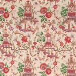 Dupion Myoung Cream Red Green