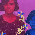 Daisy Patton, Untitled (Five Color Fade Women with Bellflowers), 2023