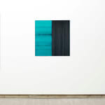 CALLUM INNES, Untitled Lamp Black / Caribbean Turquoise, 2021