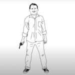 No soy un monstruo, es una obra que alude a la introspección y la representación simbólica del artista. Después de haber pasado por el juicio de curadores, críticos y colegas, conflictuado por el proceso de su propia legitimación, asegura que Él “no es ningún monstruo”. Nos muestra un ego desprovisto de las máscaras de ego. La acción de colocarse a sí mismo como protagonista de su obra, le asegura su inmortalidad y ese tiro fulminante es el último medio simbólico para legitimarse. Es a través de un suicidio ficticio que pone fin a su personaje como artista y a los cuestionamientos que rodean su obra.