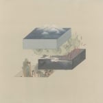 A picture containing geometric shapes of landscapes