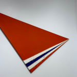 Serge Lemoyne, Sept positions sur fond rouge, 1989