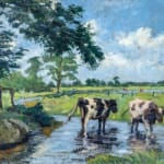 Arthur Siebelist, Knicklandschaft mit Schafen, 1894