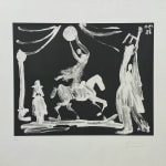 Pablo Picasso, Au cirque : écuyère, clown et pierrot. (Les 347, pl. 42), 19 avril 1968, 1968