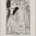 Pablo Picasso, Femme assise en tailleur: Geneviève Laporte, 1951