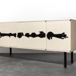 Jean Touret, Atelier de Marolles sideboard, 4 appliques, 1958
