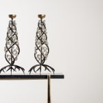André Dubreuil, "Paris" pair of chairs with patina, 1988