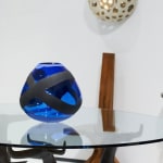 Emmanuel Babled, "Azoici" Vase, Sapphire Blue and Matte Black, 2019