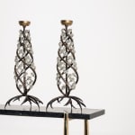 André Dubreuil, "Paris" pair of chairs with patina, 1988