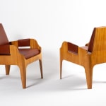 John Lloyd Wright, "SS Canberra" pair of armchairs, c. 1960