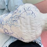 CAROLINE HARRIUS, Embroidered Object, Blue 1 / Broderade Objekt, Blå 1, 2022
