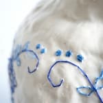 CAROLINE HARRIUS, Embroidered Object, Blue 1 / Broderade Objekt, Blå 1, 2022
