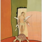 Bruno Knutman, Gårdsinteriör med uppstickande huvuden / Courtyard Interior with Protruding Heads, 1972
