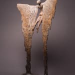 Figurative bronze sculpture of mythical Greek winged figure Icarus by Nicola Godden, maquette for monumental sculpture
