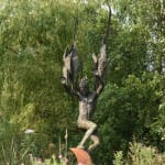 Monumental bronze sculpture of mythical Greek winged figure Icarus by Nicola Godden