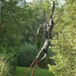 Monumental bronze sculpture of mythical Greek winged figure Icarus by Nicola Godden