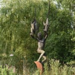 Monumental bronze sculpture of mythical Greek winged figure Icarus by Nicola Godden