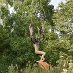 Monumental bronze sculpture of mythical Greek winged figure Icarus by Nicola Godden
