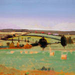 Landscape of french field in Burgundy