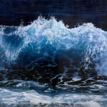 Painting of a crashing wave
