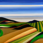 Abstracted colorful landscape