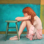 Painting of a woman with red hair