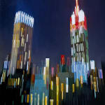 Painting of New York City skyline
