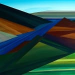 Abstracted landscape painting