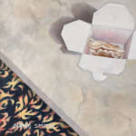 Painting of a woman laying on a couch