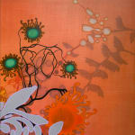 Abstracted floral painting