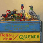 Painting of toy birds