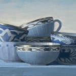 Painting of six teacups