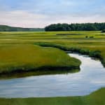 Painting of a marsh in the summer