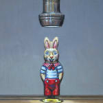 Painting of a toy rabbit