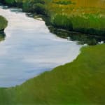 Painting of a marsh in the summer