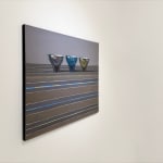 Still life painting of three cups