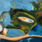 Painting of a woman under water